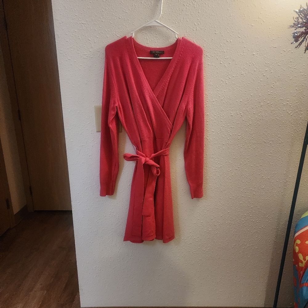 SZ XL PINK FRENCH CONNECTION SWEATER DRESS - Picture 2 of 6